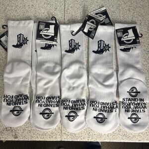 NWT 5-Pack ISlide Lifestyle Socks ATX Austin Texas NBA Spurs Basketball Medium